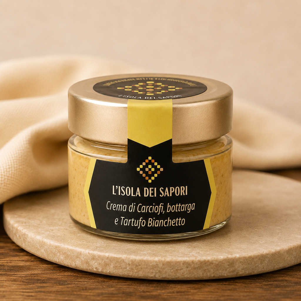 Crema di Carciofi, Bottarga e Tartufo